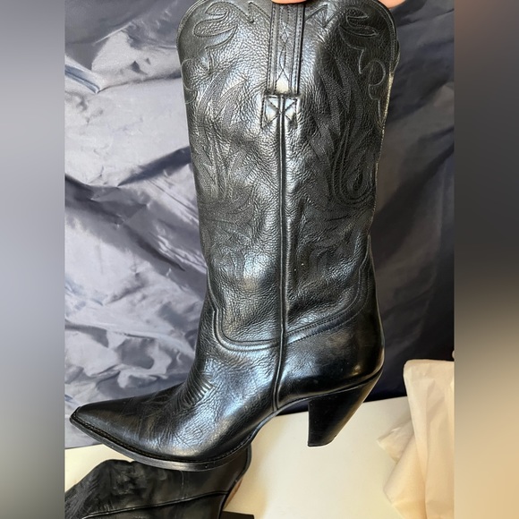 Handcrafted in Brazil Charliee 1 Horse by Luchesse Black Leather Boots SZ 9b - Picture 7 of 13